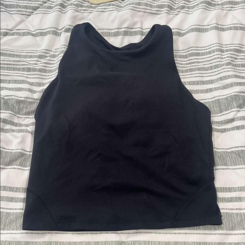 Women’s Black Sleeveless High-Neck Top